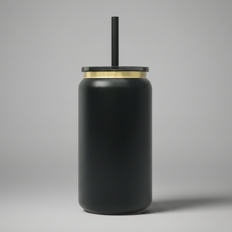 16oz Gold Plated Tumbler - Black
