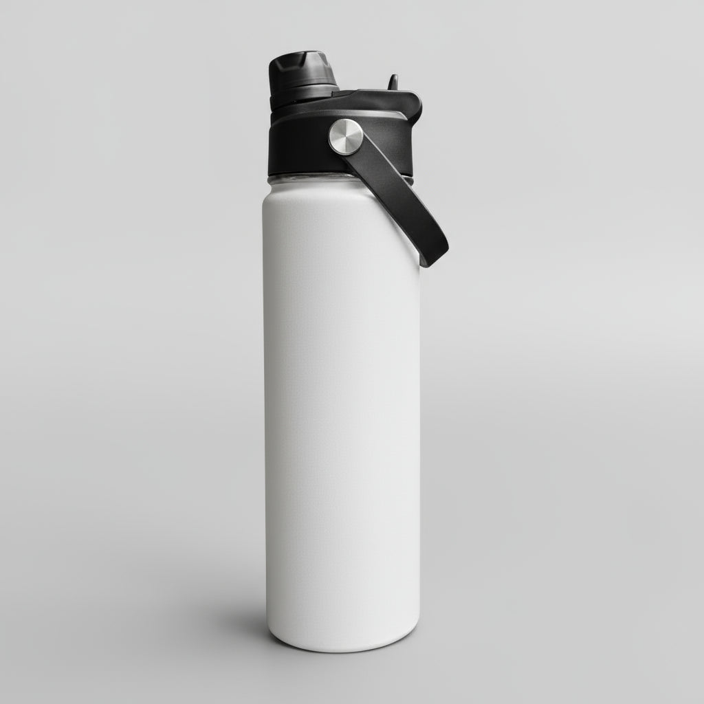 22oz Sports Water Bottle - White