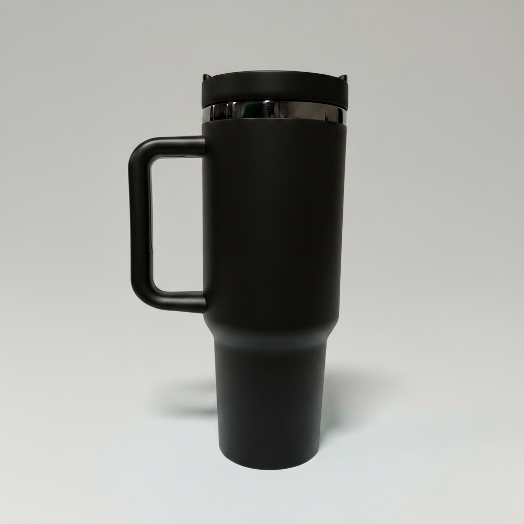 40oz Mirror Black Plated Tumbler - Black