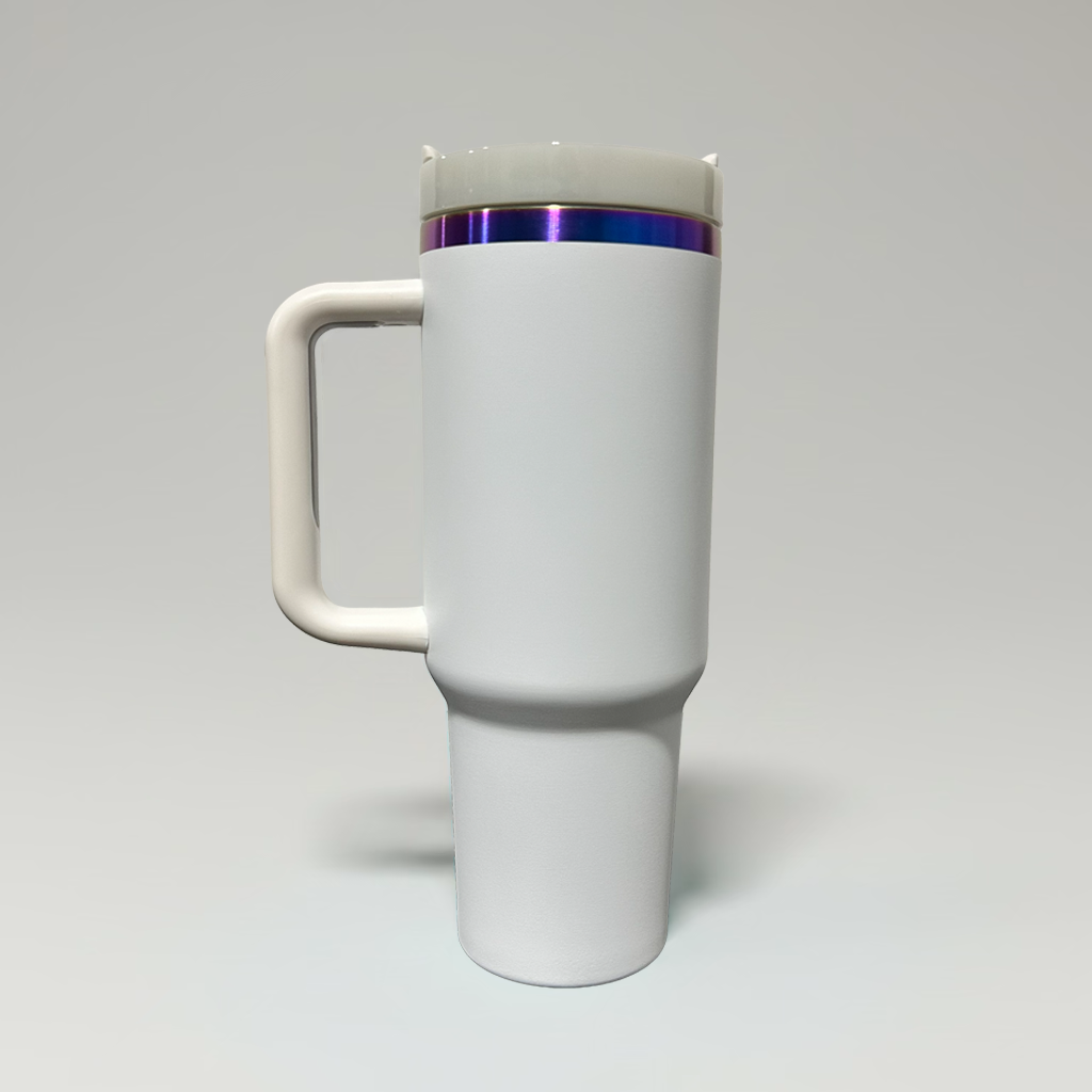 40oz Chroma Plated Tumbler - White