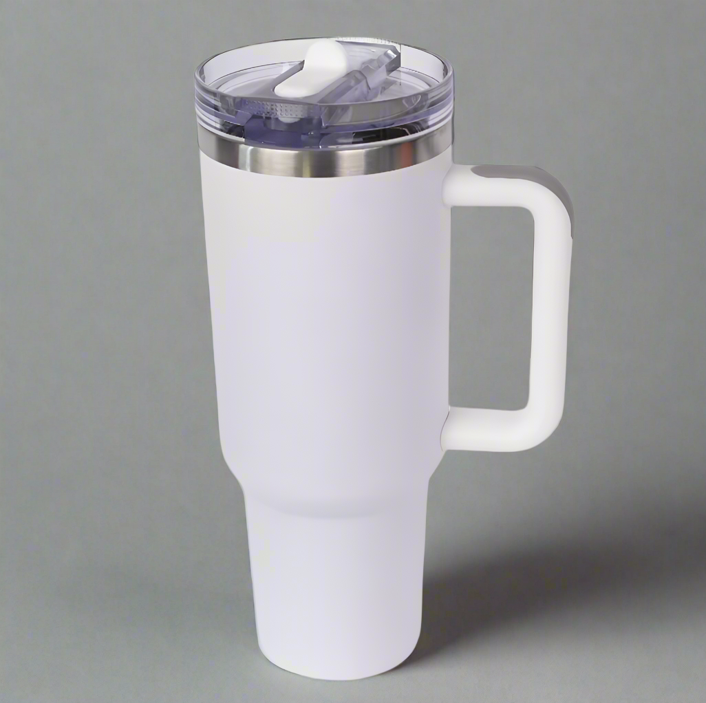 40oz Stainless Steel Tumbler - White (Leakproof)
