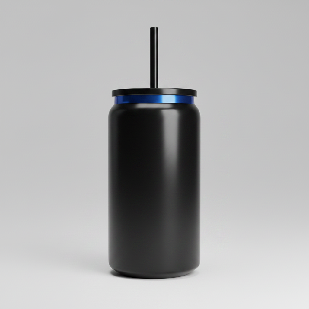 16oz Blue Plated Tumbler - Black