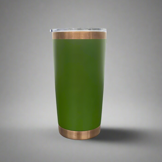 20oz Copper Plated Tumbler - Green