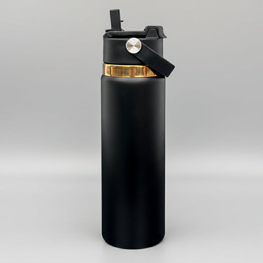 20oz Copper Plated Water Bottle - Black