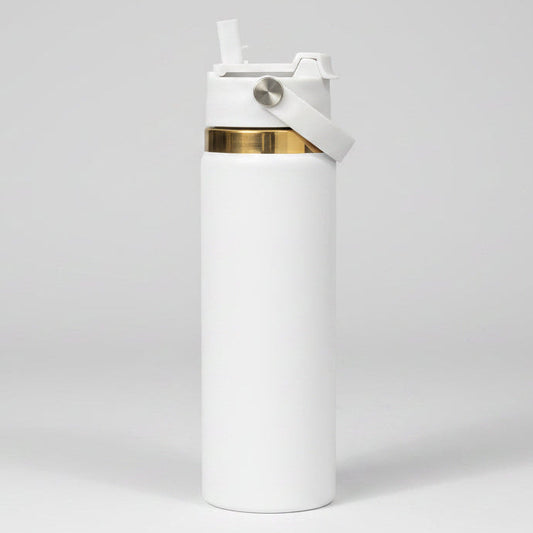 20oz Copper Plated Water Bottle - White