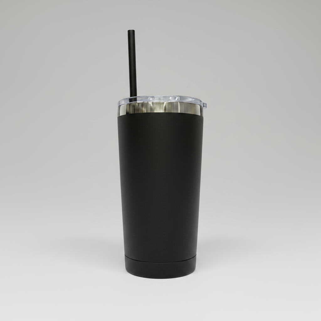 20oz Mirror Black Plated Tumbler - Black