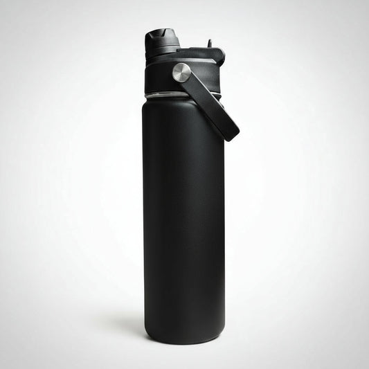 22oz Sports Water Bottle - Black