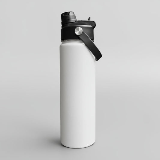 22oz Sports Water Bottle - White