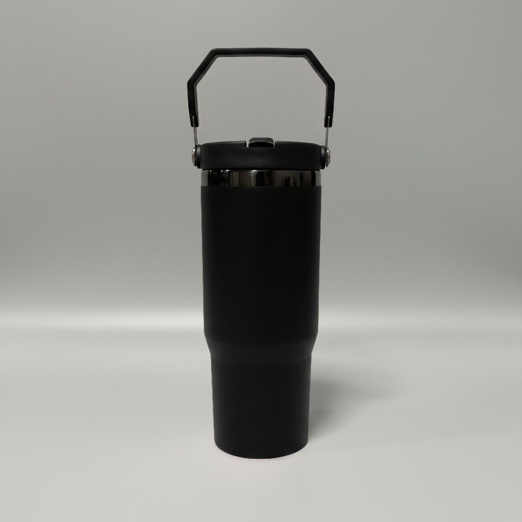 30oz Black Plated Flip Tumbler - Black