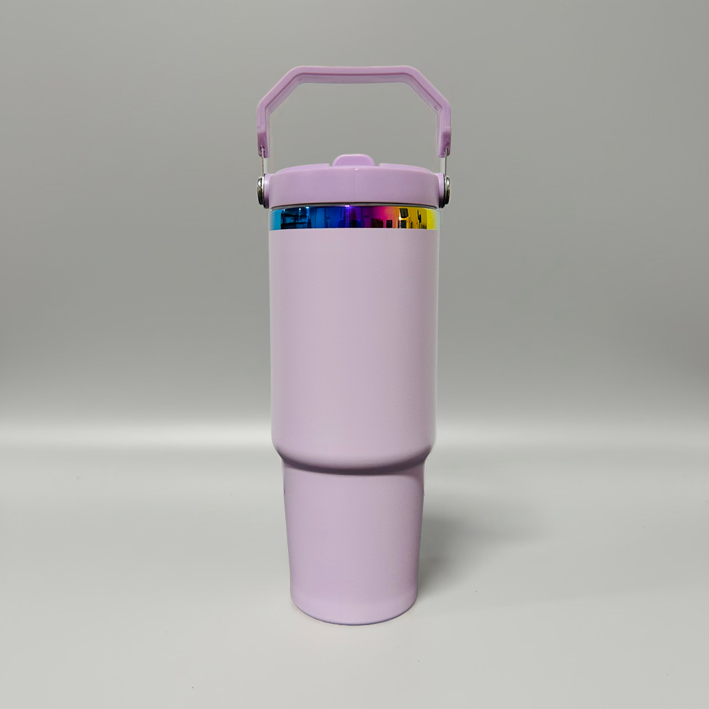 30oz Rainbow Plated Flip Tumbler - Lavender