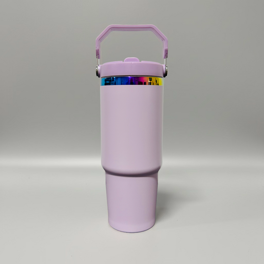 30oz Rainbow Plated Flip Tumbler - Lavender