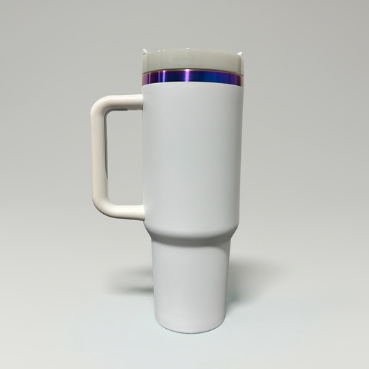 40oz Chroma Plated Tumbler - White