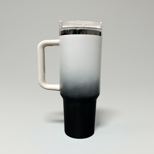 40oz Mirror Black Plated Tumbler - Ombre Black