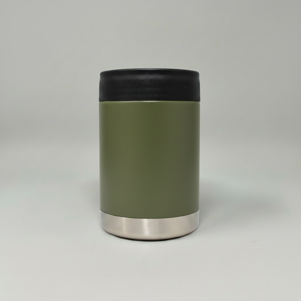 12oz Can Cooler - Army Green
