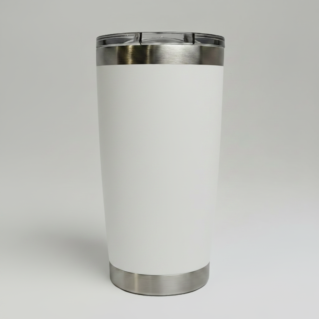 20oz Stainless Tumbler - White