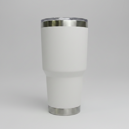 30oz Stainless Tumbler - White