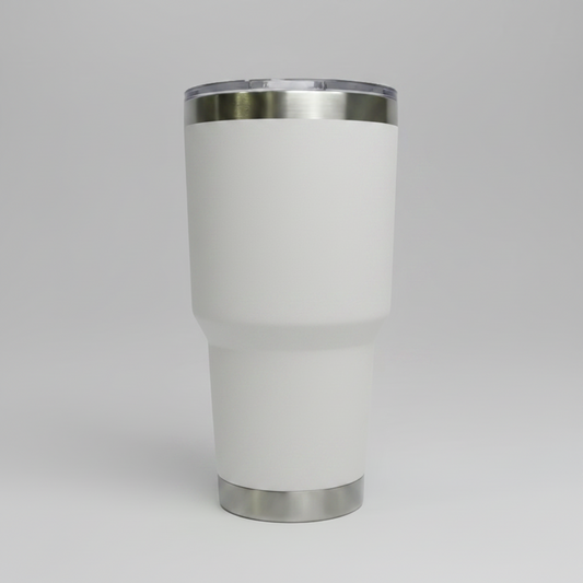 30oz Stainless Tumbler - White