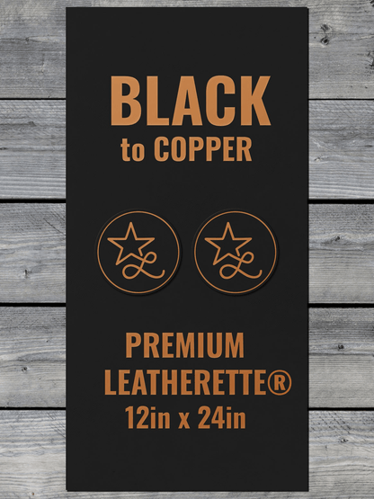 Black / Copper Durra-Bull Premium Leatherette® Sheets (12x24)