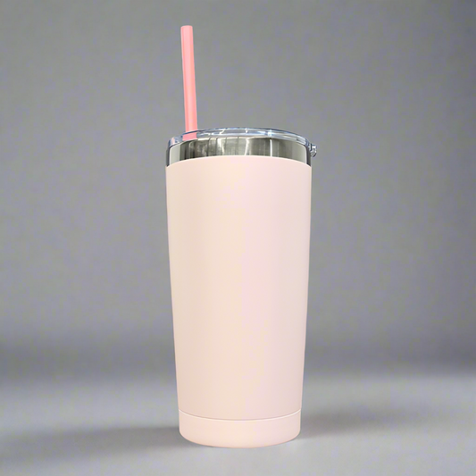 20oz Mirror Black Plated Tumbler - Blush