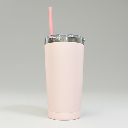 20oz Mirror Black Plated Tumbler - Blush