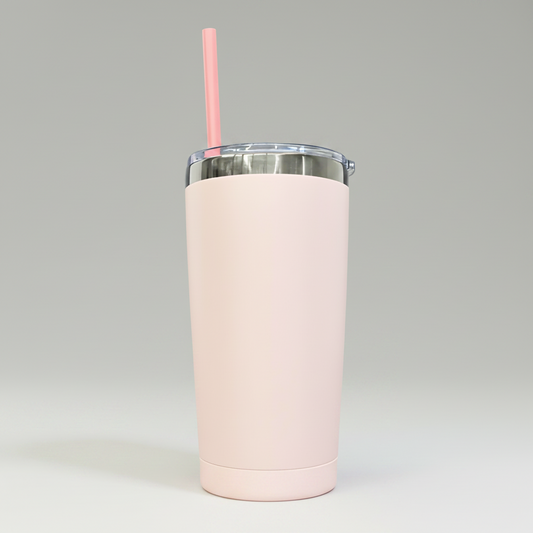 20oz Mirror Black Plated Tumbler - Blush