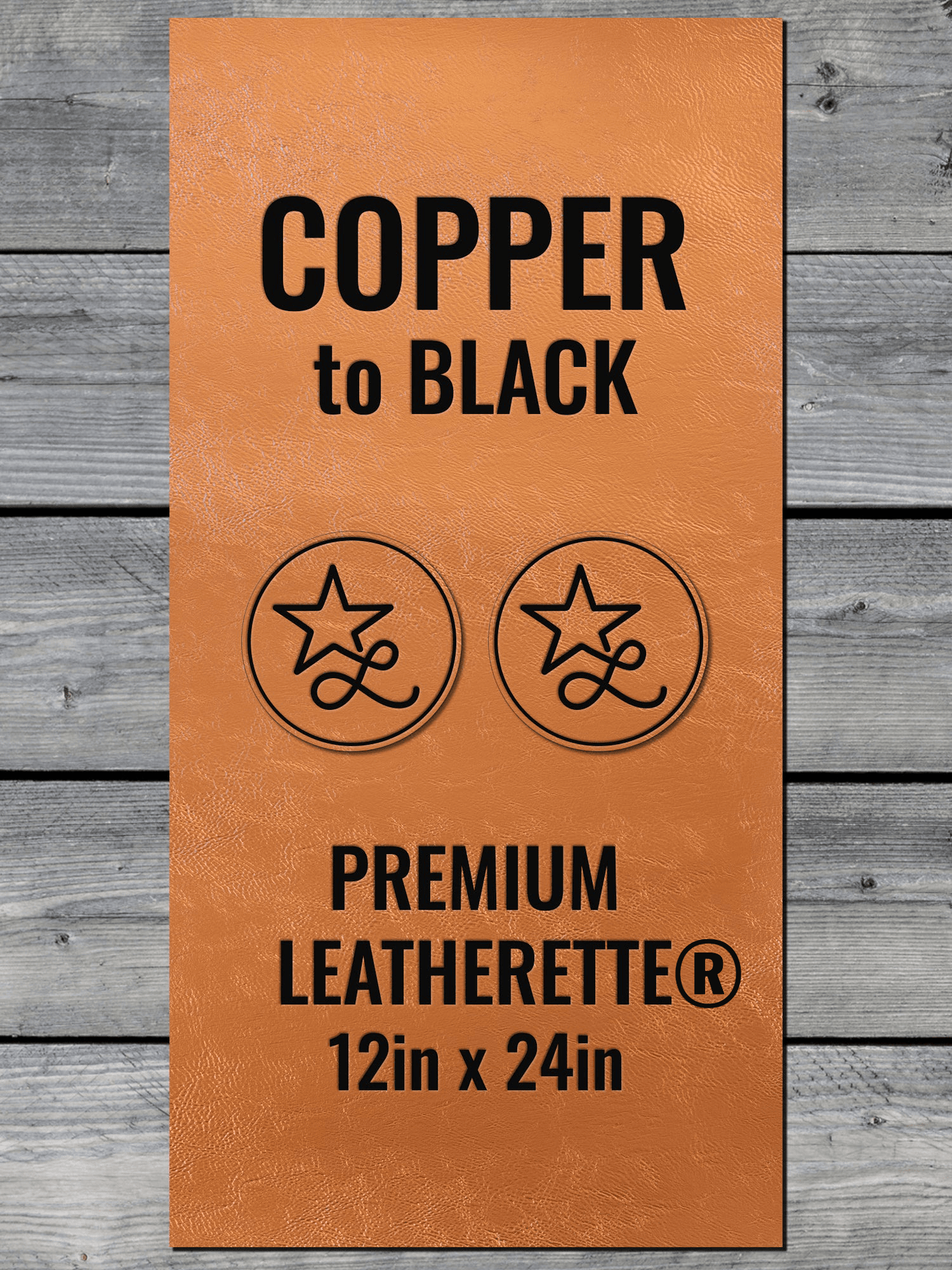 Copper / Black Durra-Bull Premium Leatherette® Sheets (12x24)