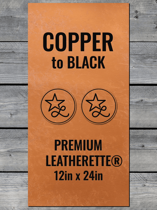 Copper / Black Durra-Bull Premium Leatherette® Sheets (12x24)