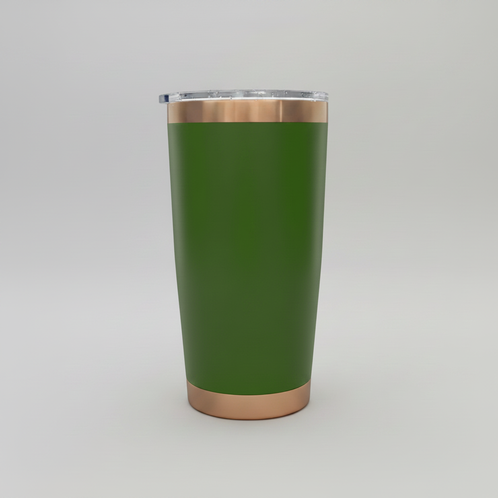 20oz Copper Plated Tumbler - Green