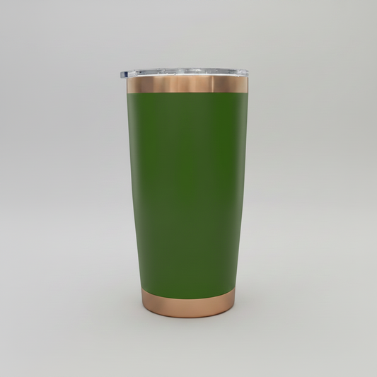 20oz Copper Plated Tumbler - Green