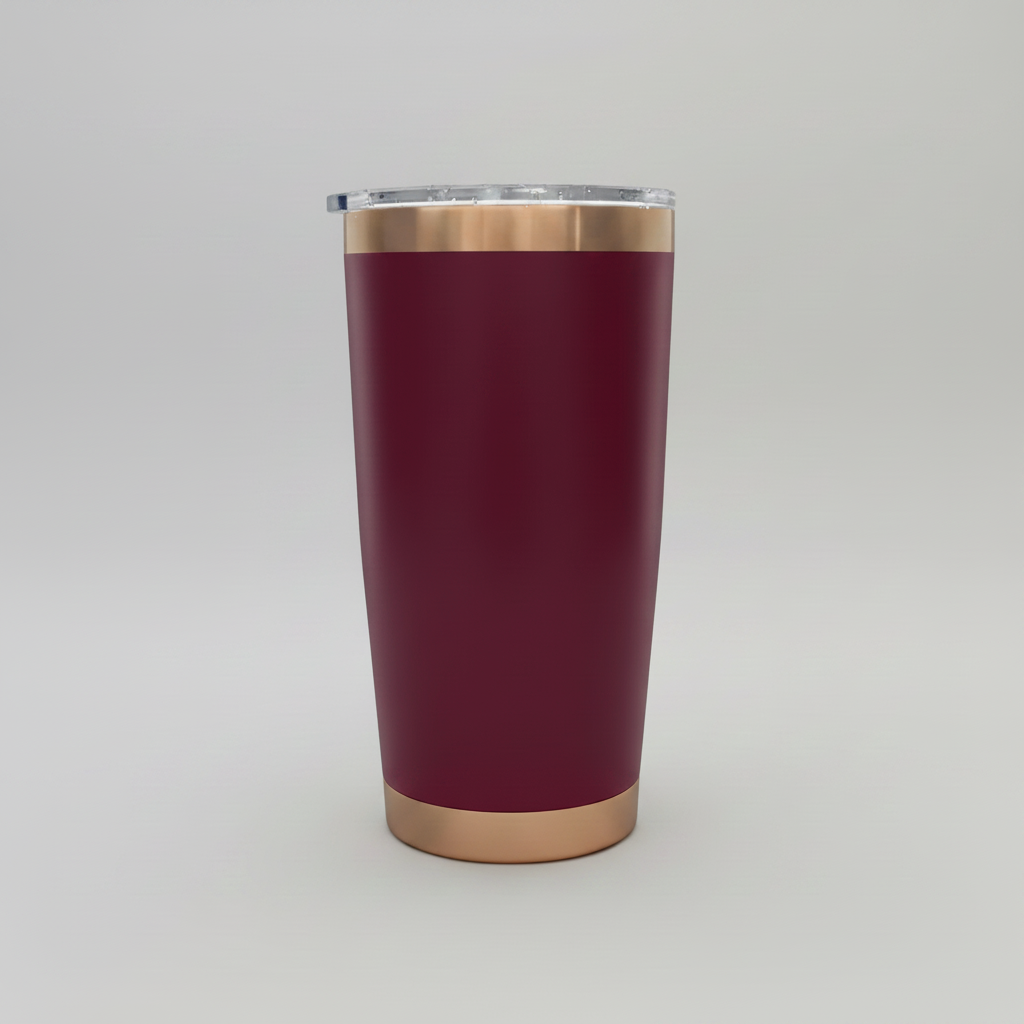 20oz Copper Plated Tumbler - Maroon