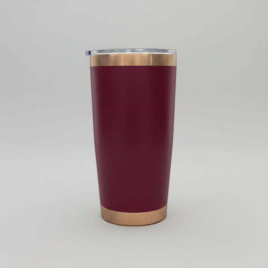 20oz Copper Plated Tumbler - Maroon