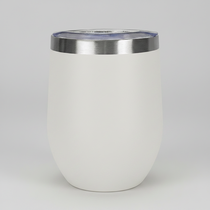 12oz Wine Tumbler - White