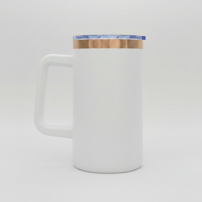 20oz Copper Plated Mug - White