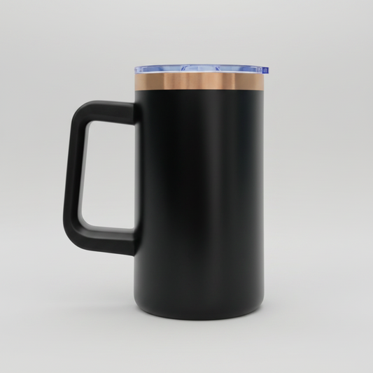 20oz Copper Plated Mug - Black