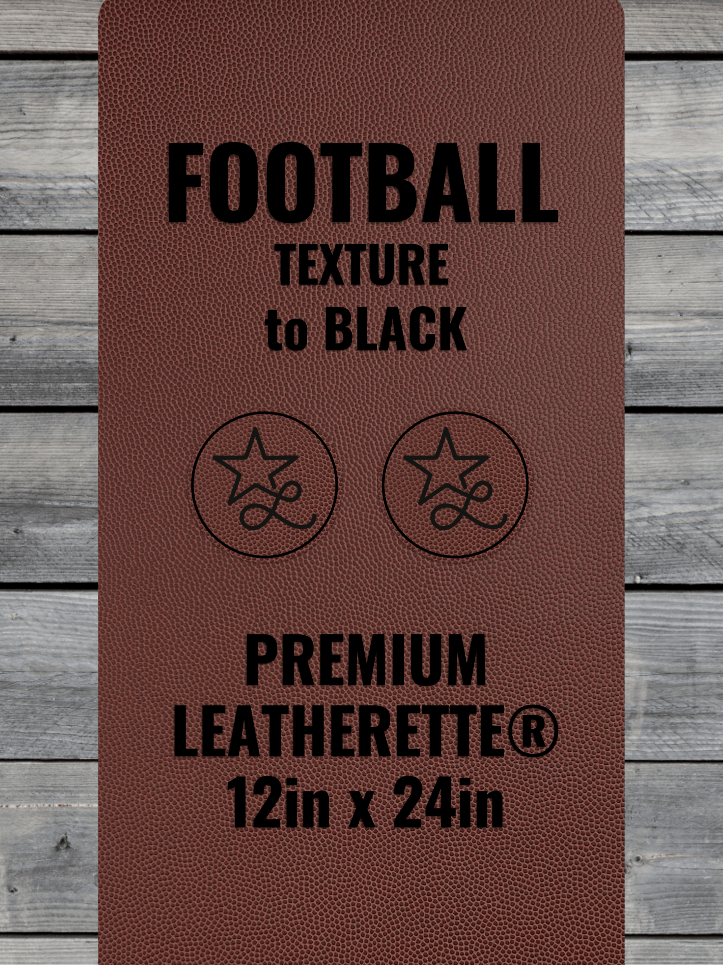 Football Texture / Black Durra-Bull Premium Leatherette® Sheets (12x24)