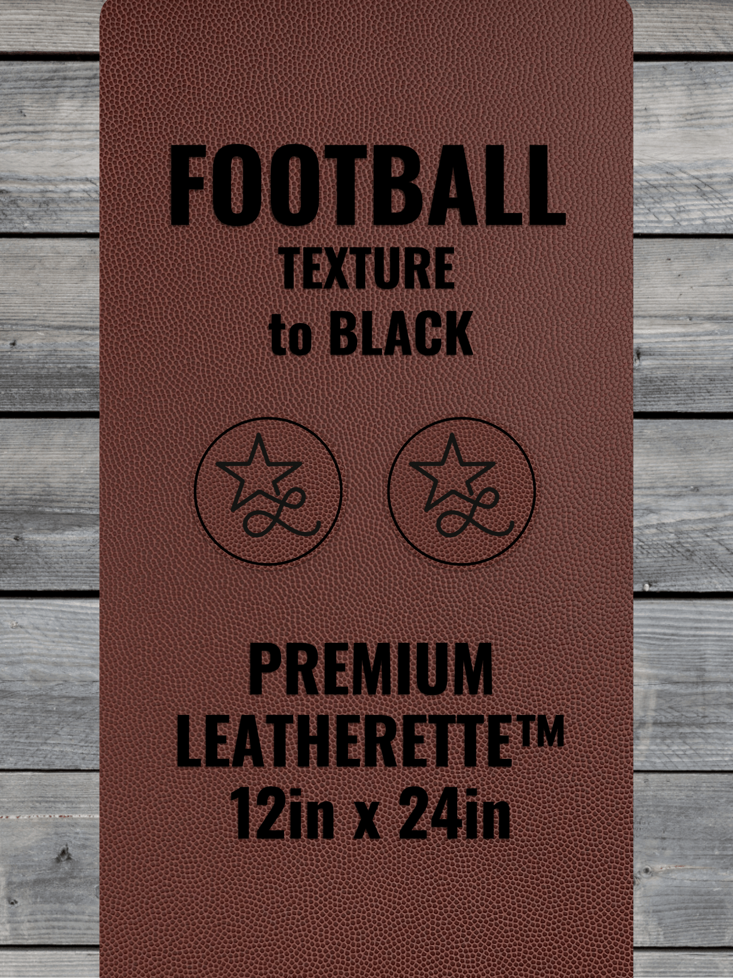 Football Texture / Black Durra-Bull Premium Leatherette™ Sheets (12x24)