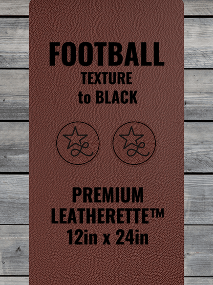 Football Texture / Black Durra-Bull Premium Leatherette™ Sheets (12x24)