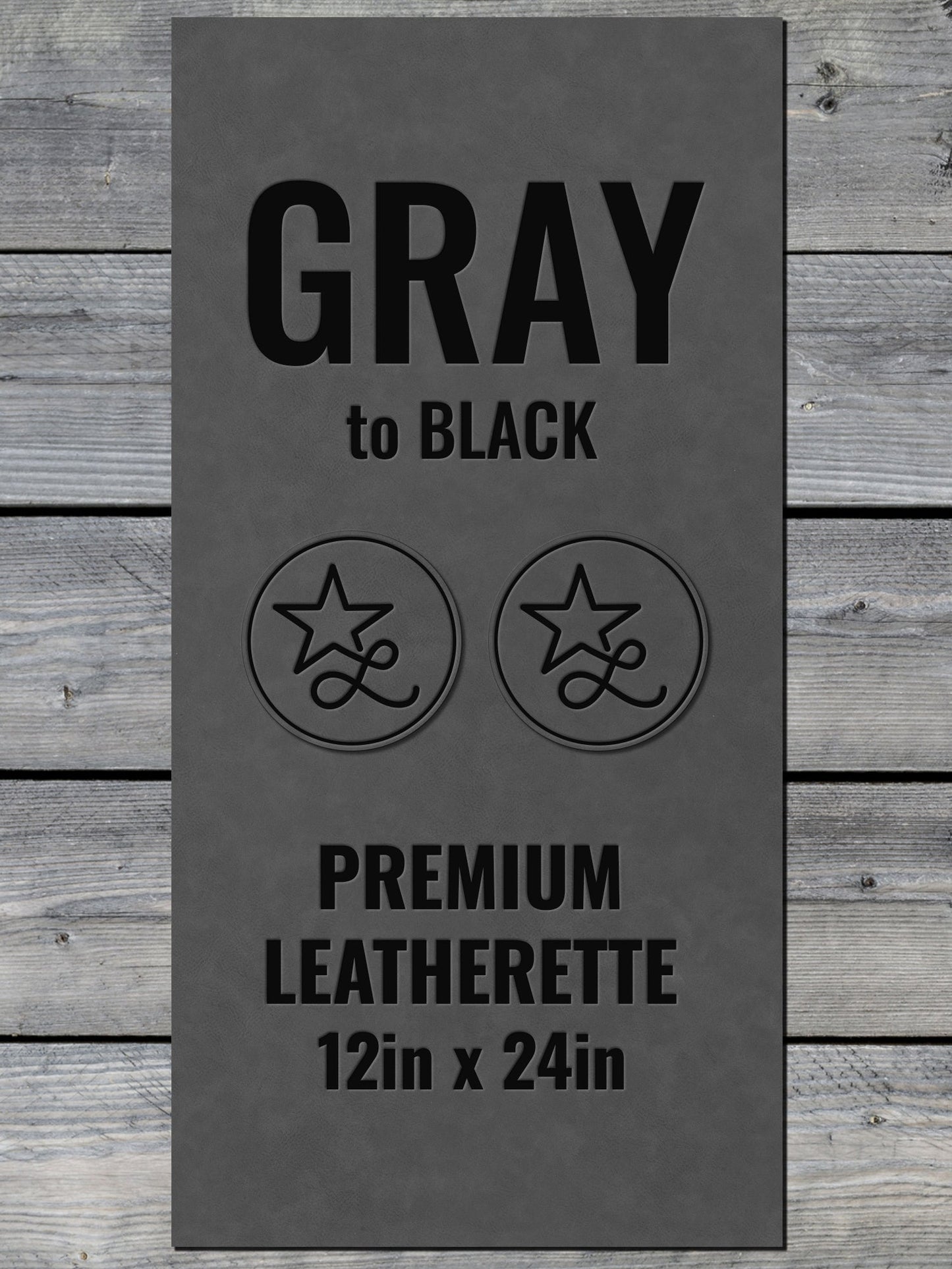 Gray / Black Durra-Bull Premium Leatherette® Sheets (12x24)