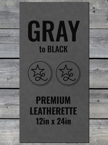 Gray / Black Durra-Bull Premium Leatherette® Sheets (12x24)