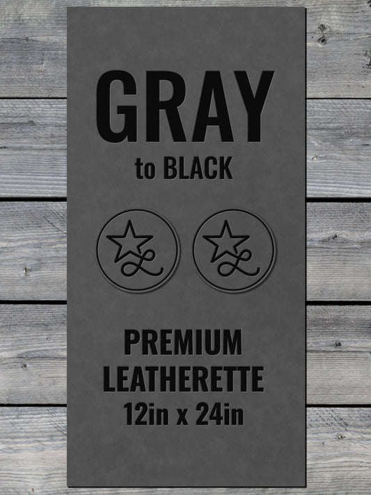 Gray / Black Durra-Bull Premium Leatherette® Sheets (12x24)
