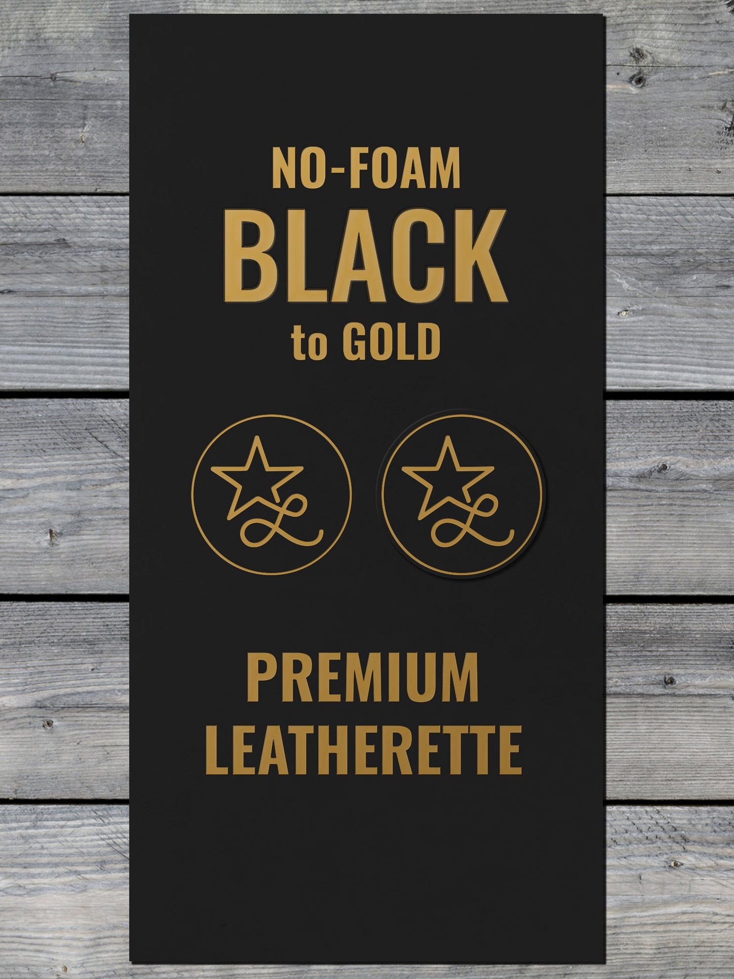 NO-FOAM Black/Gold Durra-Bull Leatherette Sheets (12x24)
