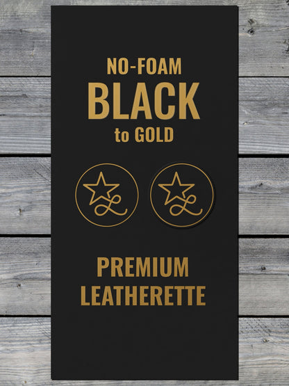 NO-FOAM Black/Gold Durra-Bull Leatherette Sheets (12x24)