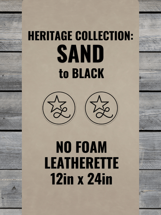 NO-FOAM Heritage Collection Sand/Black Durra-Bull Leatherette Sheets (12x24)