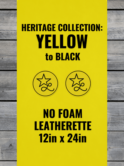 NO-FOAM Heritage Collection Yellow/Black Durra-Bull Leatherette Sheets (12x24)
