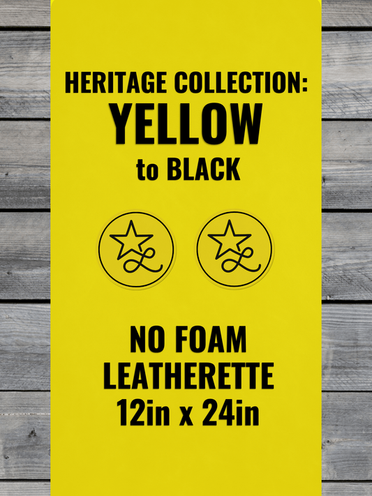 NO-FOAM Heritage Collection Yellow/Black Durra-Bull Leatherette Sheets (12x24)