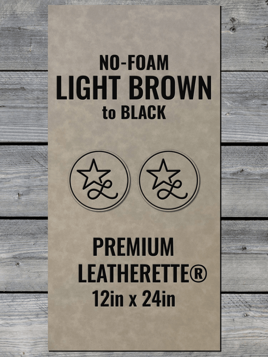 NO-FOAM Light Brown/Black Durra-Bull Leatherette Sheets (12x24)