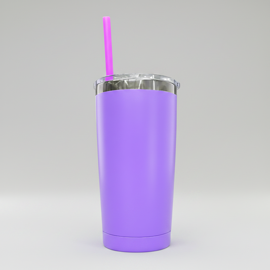 20oz Mirror Black Plated Tumbler - Purple