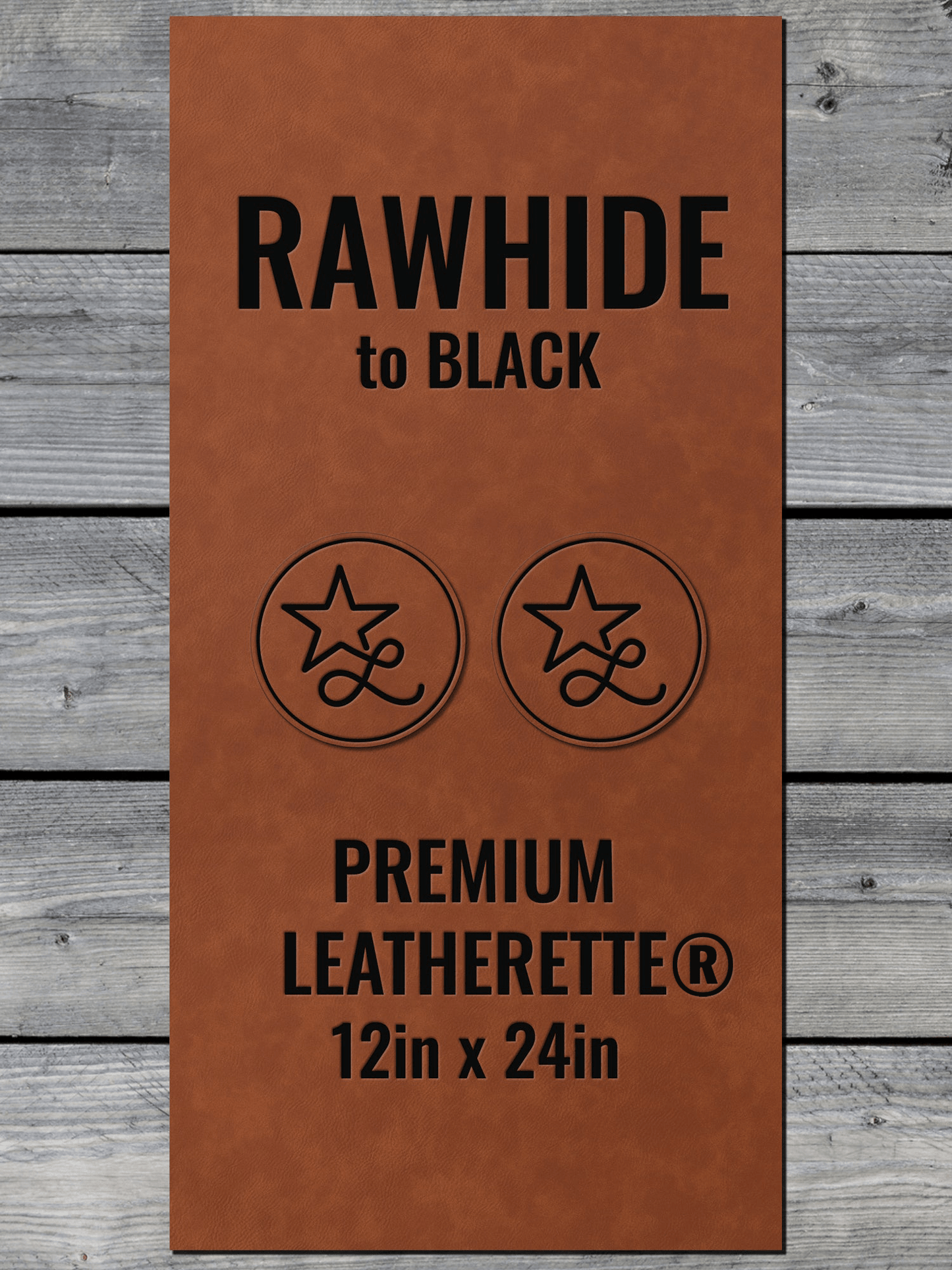 Rawhide / Black Durra-Bull Premium Leatherette® Sheets (12x24)