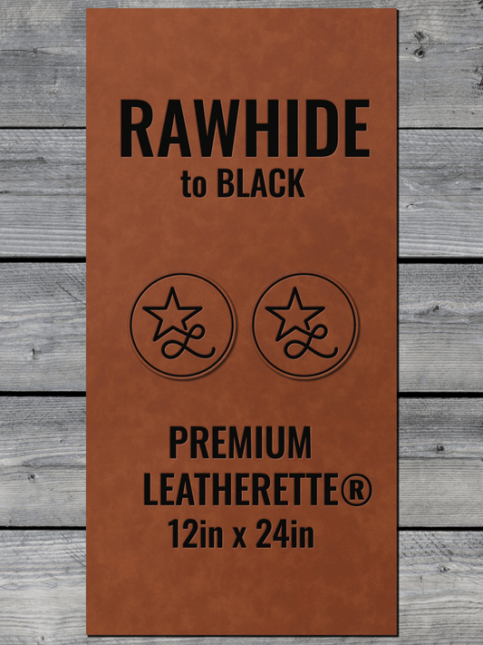 Rawhide / Black Durra-Bull Premium Leatherette® Sheets (12x24)