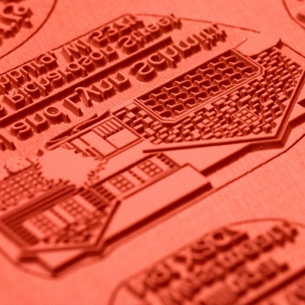 Rich Red Arts and Crafts Odorless Laser Rubber